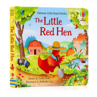 Usborne produces the little red hen the little red hen English original picture book little board book childrens English Enlightenment picture story book back cover scanning code listening audio hardcover paperboard book