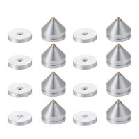 8 Set Speaker Stand Feet Foot Pad Aluminium Alloy Metal Spikes Cone Floor Foot Nail