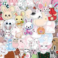 [COD] 50 new cute cartoon bunny box water cup notebook decoration waterproof hand account graffiti pack