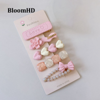 BloomHD 5ชิ้นมุกแมวตากิ๊บตกแต่งผมกิ๊บติดผมม้าตาอุปกรณ์หัว