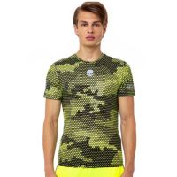 Hydrogen Mens Tech Camo Tee Fluo Yellow Black