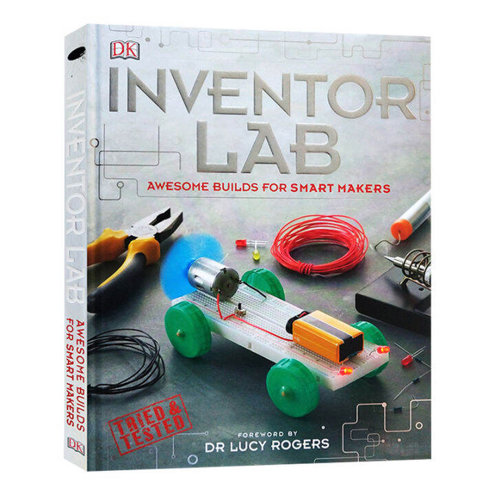 dk-inventor-lab-english-original-inventor-lab-projects-for-genius-makers-explore-stem-disciplines-hardcover-full-color-childrens-science-popularization-knowledge-english-book