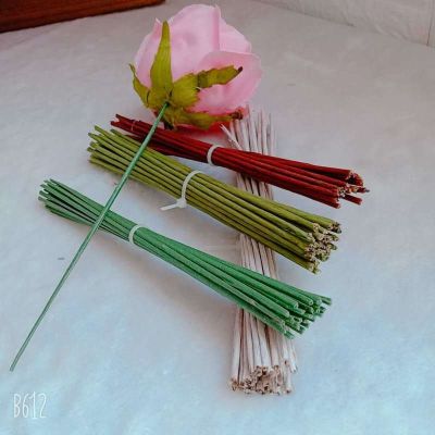 【cw】 25pcs/lot Artificial stems for rose peonyflower heads of stems simulationsilk flower wedding decoration 【hot】