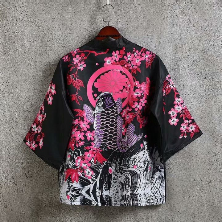 เสื้อคลุมกิโมโนญี่ปุ่น-อุกิโยะ-สำหรับผู้ชายและผู้หญิง