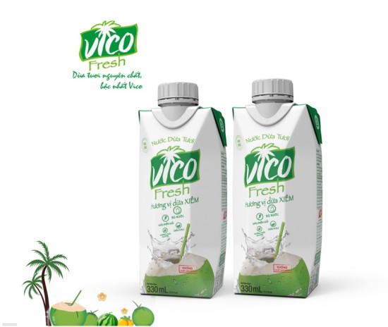 Combo 2 hộp nước dừa xiêm vico fresh 330ml - ảnh sản phẩm 1