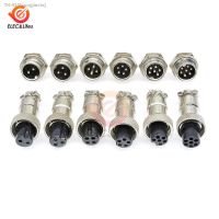 □❧ GX12 GX16 GX20 2/3/4/6/7/8/9/10 Pin Male Female Aviation Connector Socket 16mm Plug Wire Panel Mount screws Circular socket