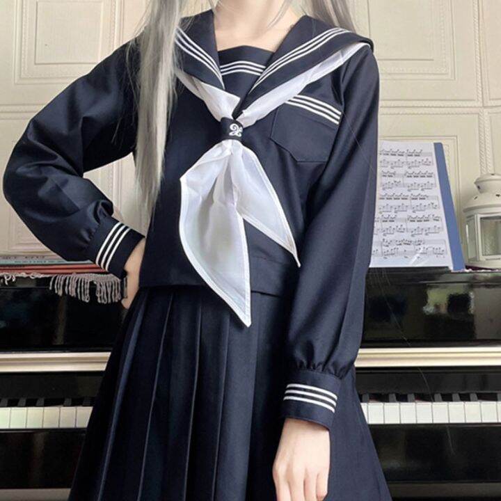 Sailor Fuku School Japanese Uniform Student Navy Sailor Outfit Girl JK ...