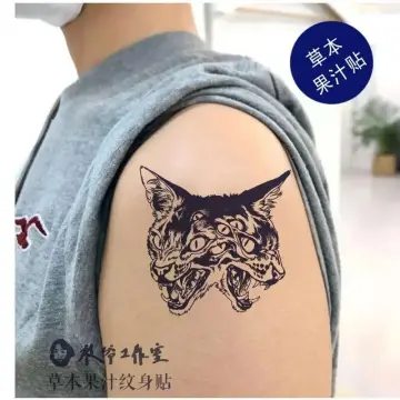 Waterproof Temporary Tattoo Sticker Ice Cream Cat Flash Tattoos