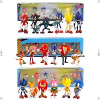 6 Pieces/Set Super The Hedgehog Figure Ornament Decoration