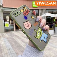 YIWESAN เคสสำหรับ OPPO R15 R15 Pro R17การ์ตูนทอยสตอรี่ Alien สี่เหลี่ยมเคสโทรศัพท์เนื้อแข็งบางมีน้ำค้างแข็งโปร่งใสกันกระแทกปลอกซิลิโคนเคสป้องกันเลนส์กล้องคลุมทั้งหมด