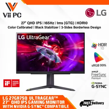 LG 27GR75Q-B UltraGear 27´´ QHD IPS LED 165Hz Gaming Monitor