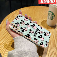 เคส JIUMOO สำหรับ OPPO A31 2020เคส A8มิกกี้น่ารักการ์ตูนแฟชั่นใหม่ชุบเคลือบด้านข้างเคสซิลิโคนขอบสี่เหลี่ยมเคสมือถือกันกระแทกฝาปิดเลนส์เต็มรูปแบบเคสนิ่มป้องกันกล้อง