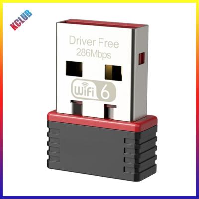 อะแดปเตอร์ USB คนขับฟรีอะแดปเตอร์เครือข่าย USB 286Mbps ไร้สายการ์ดเน็ตเวิร์กโปรโตคอล AX USB ความเร็วสูงสำหรับแล็ปท็อปและแท็บเล็ต