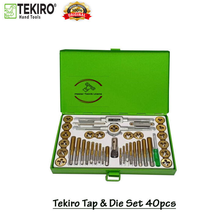 TEKIRO TAP AND DIES DIE Set 40 Pcs Alat Snai dan Tap Ulir Baut Senai
