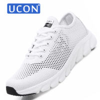 UCON รองเท้ากีฬาลายตาข่ายน้ำหนักเบากันลื่นทนทานต่อการฉีกขาดสำหรับสตรีผ้าระบายใหม่ฤดูร้อน35-40