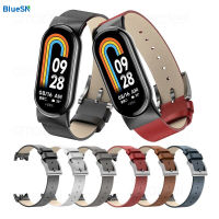 สายนาฬิกาหนัง BLUESN สำหรับ Xiaomi Mi Band 8อุปกรณ์เสริมสำหรับนาฬิกาอัจฉริยะสายรัดสำหรับ Xiaomi Band 8 Correa Mi Band 8สายรัดข้อมือ