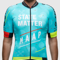 เสื้อจักรยานแขนสั้นทีม MAAP 16 (22) สีฟ้าลาย