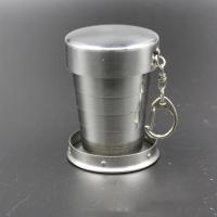 Stainless Steel Folding Cup With Keychain Portable Retractable escopic Cups Outdoor Water Drinking Cup 75150250ml