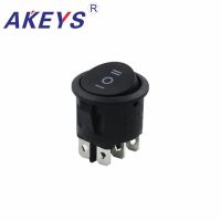 KCD1-206 three position six pin round rocker ship type switch six pin three position thumb button power switch opening 2