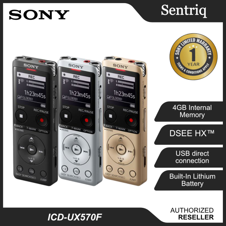 Sony ICD-UX570F Digital Voice Recorder (Original) 1 Year Warranty