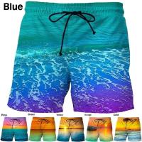 Summer Sunset 3d Printed Beach Shorts Funny Fashion Casual Short Pants Men Women Chilren Bandage Cool Ice Shorts Quick-dry Male