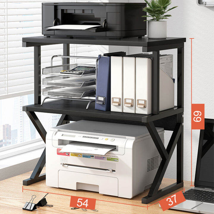 Home Printer Racks Office Desk Double Layer Storage Rack Kitchen