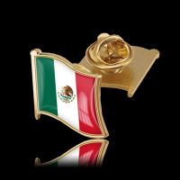 【YD】 Mexico Waving Flag Lapel Pin W/ Backs Tie Clip Accessories