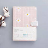Kawaii Flower Notebook Creative Girl Hand Book Ins Simple Style Literary Diary Notebook Magnetic Buckle Notepad Hand Account