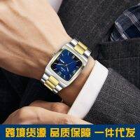 SWISH/SWISH Mens Rectangular Steel Belt Simple Sports Calendar Quartz Watch SW0135 【QYUE】