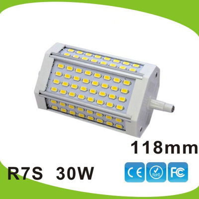 【❖New Hot❖】 gaqiugua6 หลอดไฟ R7s Led ขนาด118มม. หรี่แสงได้30W R7s ไฟ Led 118มม. ไม่มีพัดลม Smd5730หลอดไฟ Led R7s J118 R7s Ac85-265v เปลี่ยนหลอดฮาโลเจน