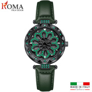 Đồng hồ nữ ROMA ITALIA XOAY 360 Dây Da Cao Cấp Đồng hồ nữ hàn quốc Đồng hồ
