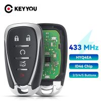 KEYYOU กุญแจรถแบบไม่มีกุญแจสำหรับ Chevrolet Cruze Spark Camaro Equinox Malibu 2016 2017 2018 2019 ID46 434Mhz FCC HYQ4EA