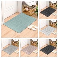 Geometric squares Anti-Slip mat Welcome Floor Mat Printed Floor Bathroom Rugs Water Absorbing Kitchen Carpet Home Decor Area Rug