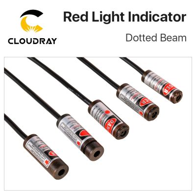 Cloudray Red Dotted Beam Light 650nm 5V Infrared Adjustable Laser Module Locator + Adapter for Fiber Marking or Cutting Machine