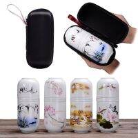 Chinese Style Portable Travel Tableware Ceramic Gaiwan Tea Set