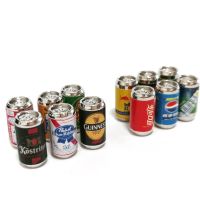 [COD] Refrigerator Accessories [Beer Can Soda Set] Bar Beach Scene Dollhouse Food