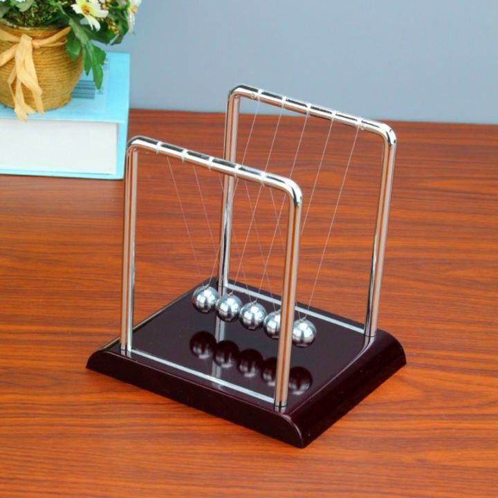 แบบพกพา-newtons-cradle-บาลานซ์ลูกบอลโลหะวิทยาศาสตร์ของเล่นวิชาฟิสิกส์ฟิตเนสฟิงเกอร์บอลของเล่นสำหรับเดสก์ท็อปป้องกันความเครียด