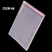 100 Pcs Crystal Clear Poly Bag 22x30cm 4cm OPP Plastic Packaging Bags For A4 Paper