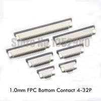 10PCS FPC Connector 1.0mm Bottom Contact Drawer Type 4/6/8/10/24/30/32Pin FFC Flat Cable Socket