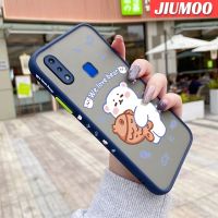 เคส JIUMOO สำหรับ VIVO Y91 Y91i Y95การ์ตูนน่ารักหมีบางฝ้าดีไซน์ใหม่แข็งกันแรงกระแทกขอบเคสนิ่มใส่โทรศัพท์ปลอกซิลิโคนคลุมทั้งหมดป้องกันเลนส์กล้องเคส