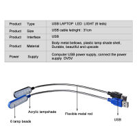 Portable USB LED Mini Book Light Reading Light Table Lamp Flexible 6leds USB Lamp for Laptop Notebook PC Computer