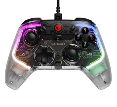 GameSir T4 Kaleid Transparent PC Controller, Wired Gaming Controller for PC/Switch/Android TV Box