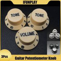 3pcs Electric Guitar Volume Tone Speed Control Knobs Plastic for ST Electric Guitar Replacement Guitarra Accessories 3 Color