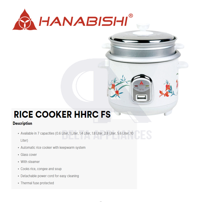 Hanabishi HHRC 56FS Rice Cooker 5.6L Lazada PH