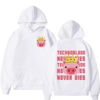 Technoblade Merch Hoodie Hoody Pullover Men Harajuku Hip Hop White Hoodies Unisex Classic Funny Sweatshirt Mens Streetwear Size XS-4XL
