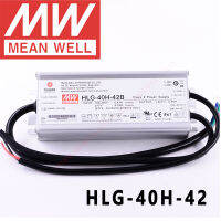 หมายถึงดี HLG-40H-42สำหรับถนนเรือนกระจกสูงเบย์ที่จอดรถ Meanwell 40W แรงดันคงที่คงที่ในปัจจุบันนำไดร์เวอร์