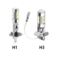 [Hot K] 2Pcs ยาวอายุการใช้งานสีขาว H1/H3ไฟแอลอีดีสว่างมาก10SMD 5630/5730เปลี่ยนหลอดไฟสำหรับรถยนต์หมอกไฟ Lampu Jalan โคมไฟ #280684