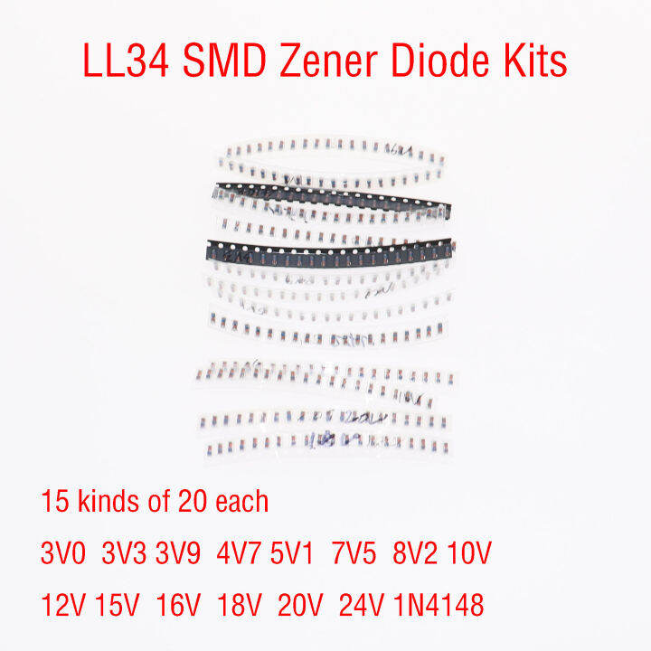 LL34 Zener Diode Kit 1/2W 324V 1N4148 SMD Regulator Zener Diode Pack