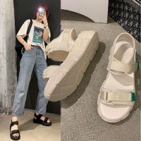 New Women Summer Sandals Platform Fashion Shoes 2023 New Fashion Sandal 3.5cm Heel Hook and Loop Non-slip Black Basic 35-40