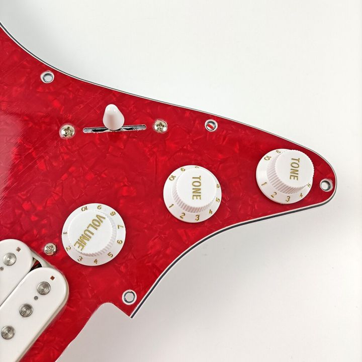 ssh-loaded-prewired-electric-guitar-pickguard-pickup-for-fd-st-style-guitar-red-pearl